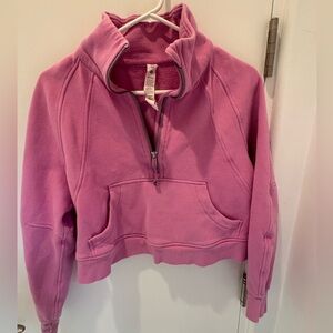 lululemon athletica Pink Cropped Hoodie
